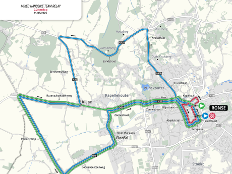 Parcours WK G-wielrennen