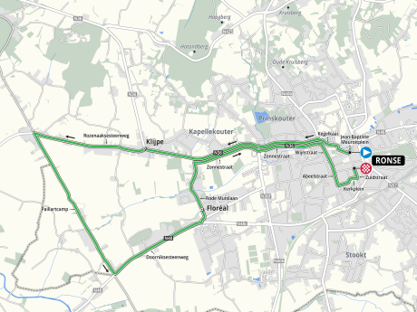 Tijdrit parcours WK G-wielrennen