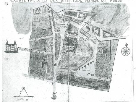 Opgravingen - Kaart uit 1684