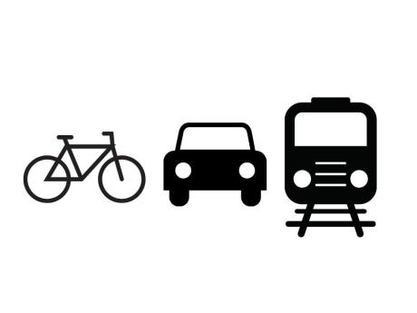 Met de fiets, auto of trein?
