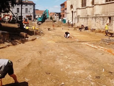 Opgraving De Vrijheid - archeologen (Solva) aan het werk - copyright Stef Vancaeneghem