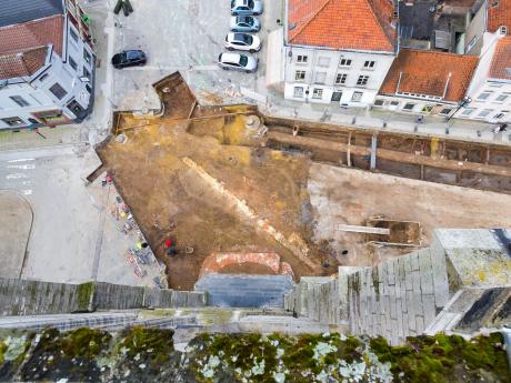 Luchtfoto opgravingen De Vrijheid